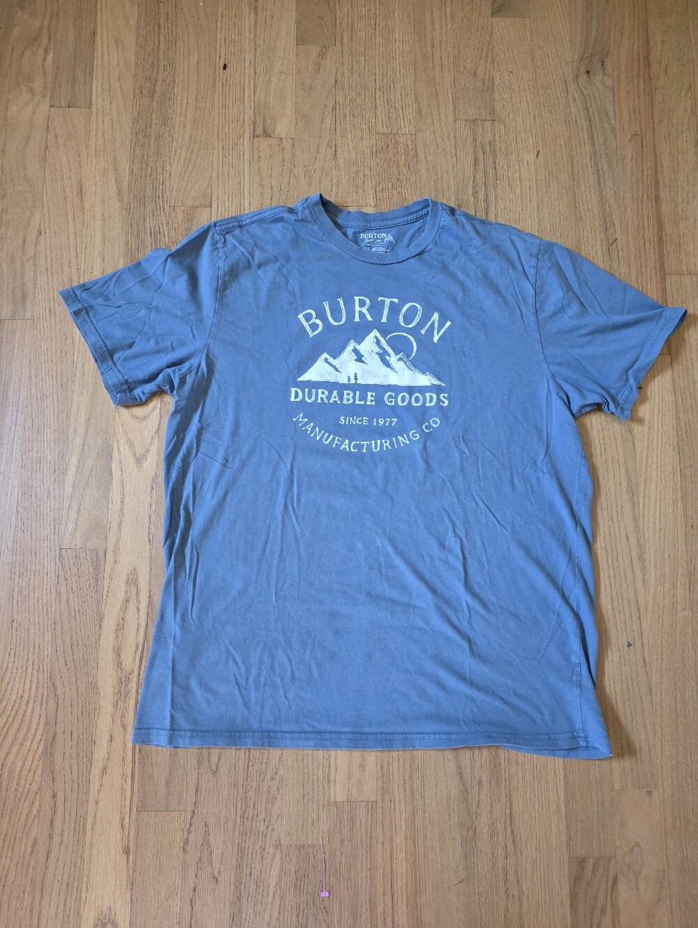 Burton Blue T-Shirt with White Logo Size XXL
